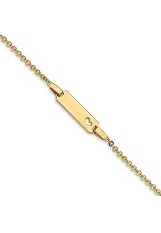 marvelous 14k yellow gold heart id baby bracelet